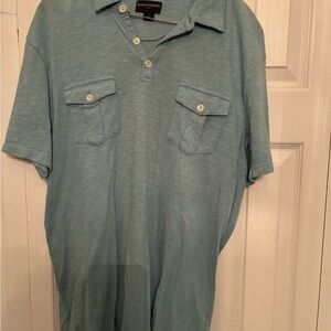 Banana Republic Men's Teal Polo Shirt